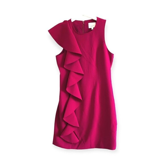 NWT Cinq A Sept Kimberlin Sleeveless Crepe Ruffle Mini Dress, size 10 - Picture 3 of 14